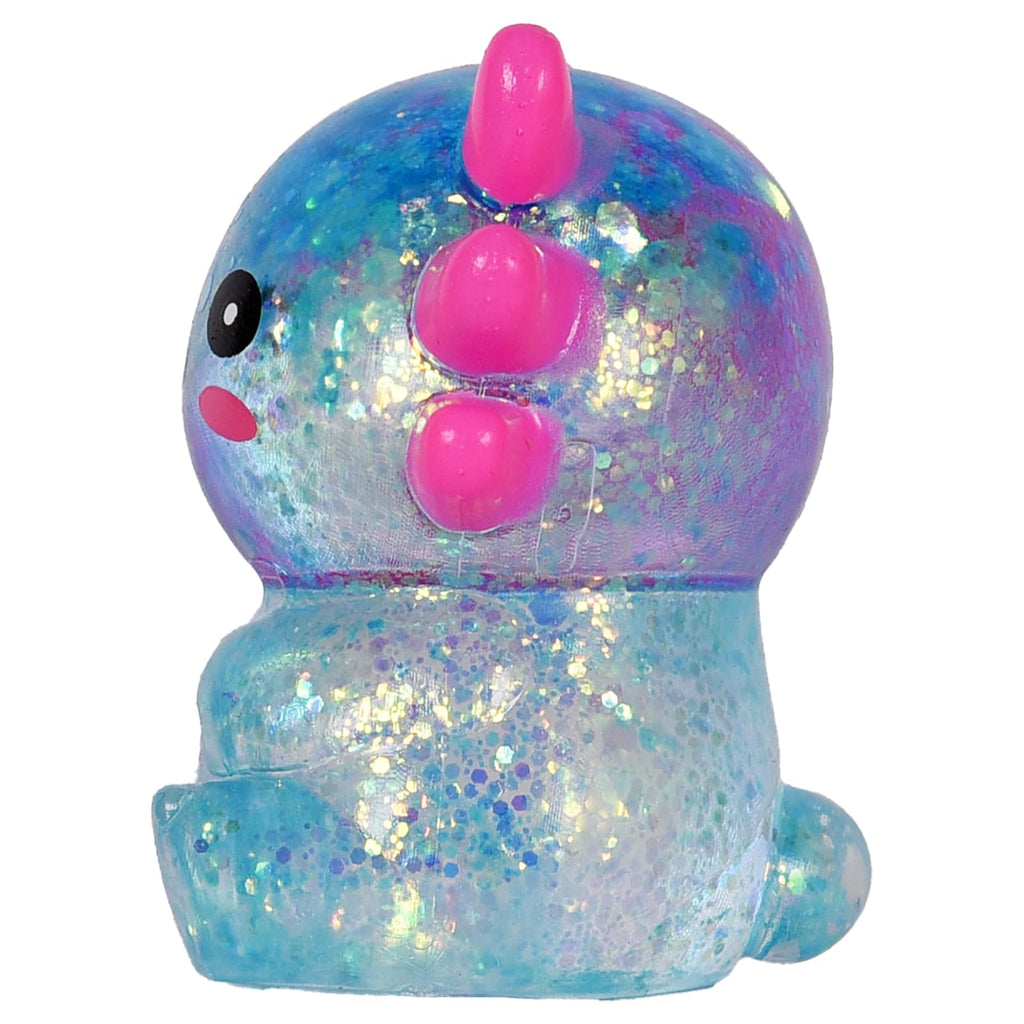Axolotl - Juguete blando para aliviar el estrés – Lindo juguete para apretar con purpurina para niños y adultos, juguete sensorial para aliviar la ansiedad, recuerdo de fiesta de escritorio | Soft TPR, Floating Glitter, squeeze toy, busy hands, stress rel