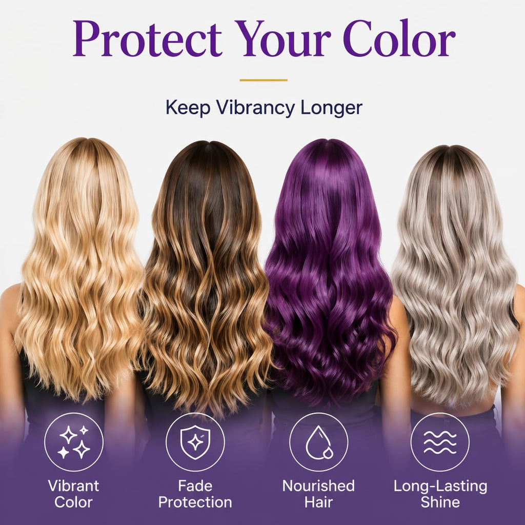 Mascarilla capilar morada para cabello rubio, plateado y tratado con color, tratamiento capilar acondicionador profundo para cabello seco dañado, mascarilla hidratante antiencrespamiento con