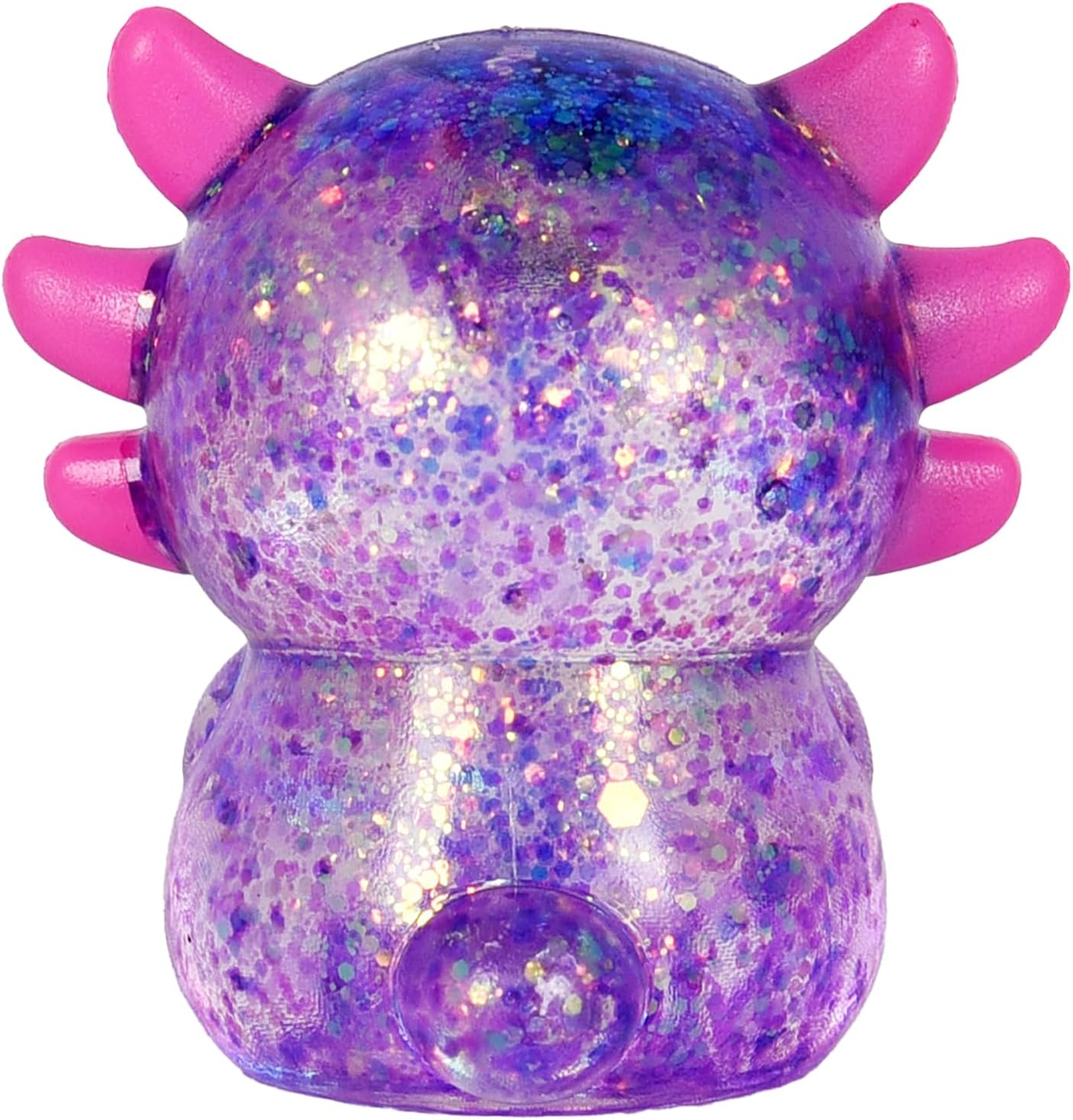 Axolotl - Juguete blando para aliviar el estrés – Lindo juguete para apretar con purpurina para niños y adultos, juguete sensorial para aliviar la ansiedad, recuerdo de fiesta de escritorio | Soft TPR, Floating Glitter, squeeze toy, busy hands, stress rel