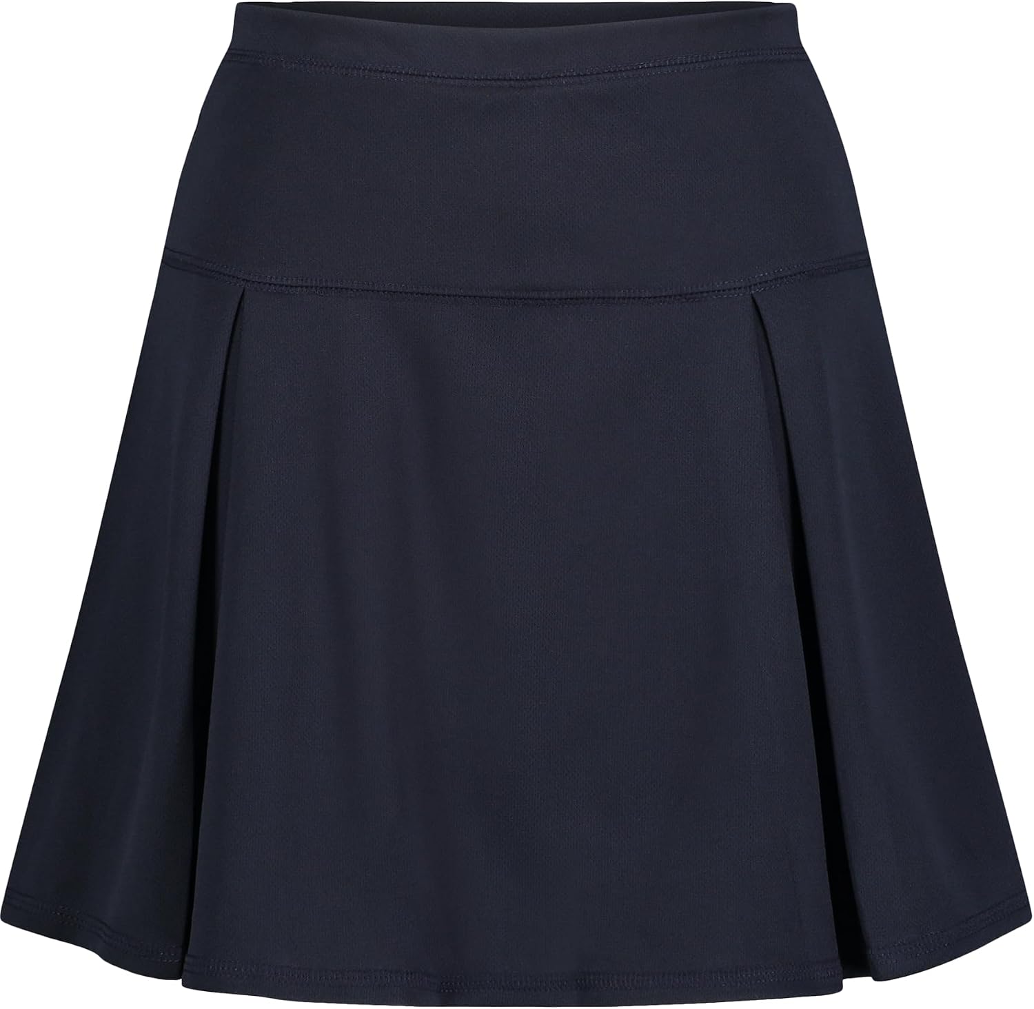 IZOD - Falda de patinete escolar para niñas con pantalones cortos, cintura de punto y bolsillos funcionales, resistente a arrugas