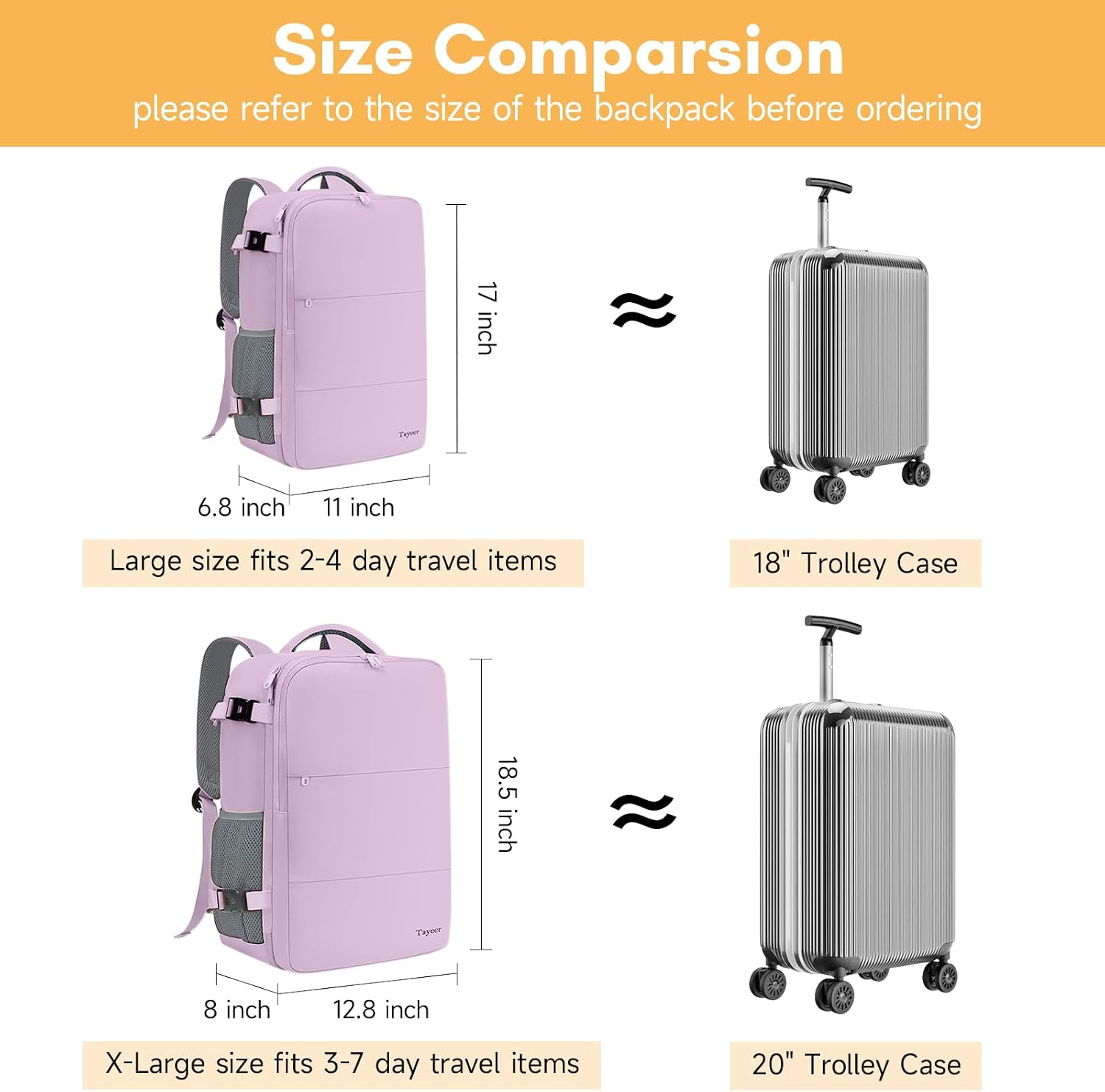 Taygeer - Mochila de viaje para mujeres, mochila de cabina con puerto de carga USB y bolsa para zapatos, mochila TSA para laptop de 15.6 pulgadas aprobada para vuelos, bolsa de enfermera, mochila | 15.6inch Laptop Mochila with Water Bottle Pocket & Shoe P