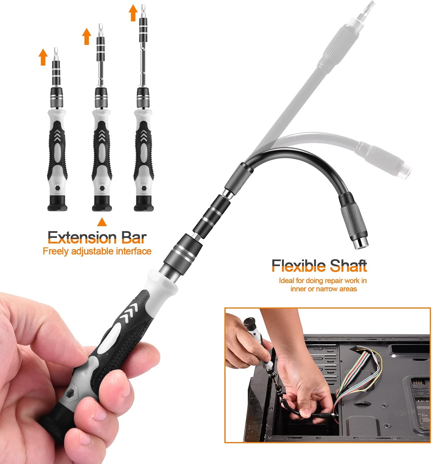 115 in 1 Precision Screwdriver Set, Premium Small Screwdriver Set | Electronic Screwdriver Kit for Electronics, Computer, PC, Laptop, Game Console, Watch, Eyeglasses, and DIY Projects