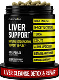 Liver Cleanse Detox & Repair [19-Plex] - Suplemento de apoyo hepático con cardo mariano, TUDCA, NAC, ALA, zeolita, raíz de diente de león, alcachofa y cúrcuma, vegano, sin OMG, sin gluten [fabricado