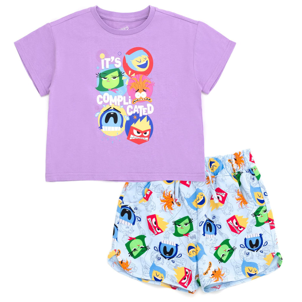 Disney T-Shirt and French Terry Shorts Outfit Set Infant to Big Kid Sizes (12 Months - 14-16)