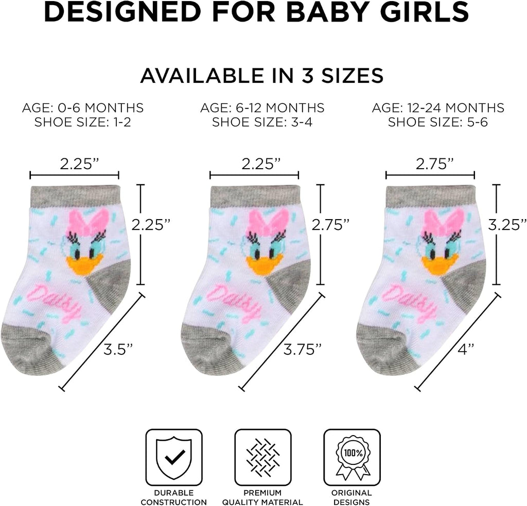 Disney baby-boys Baby Girls & Boys Minnie Mouse, Mickey Mouse, Baby Shark, Justice League 10-pack Infant Sock 0-24 Months