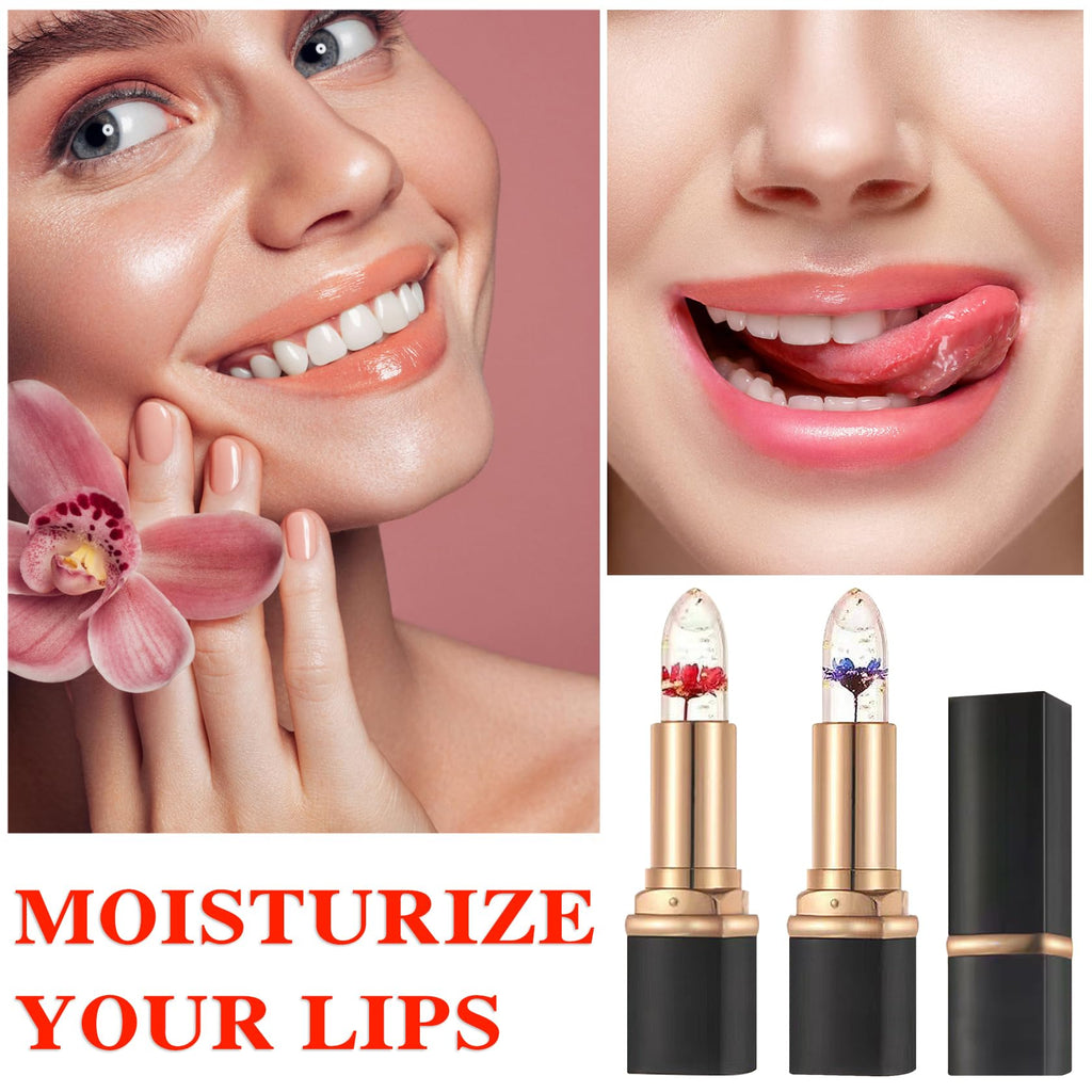 Labial de aloe vera, cuidado labial de larga duración, bálsamo labial nutritivo y voluminizador, brillo labial, cambio de color mágico con temperatura, 3 unidades