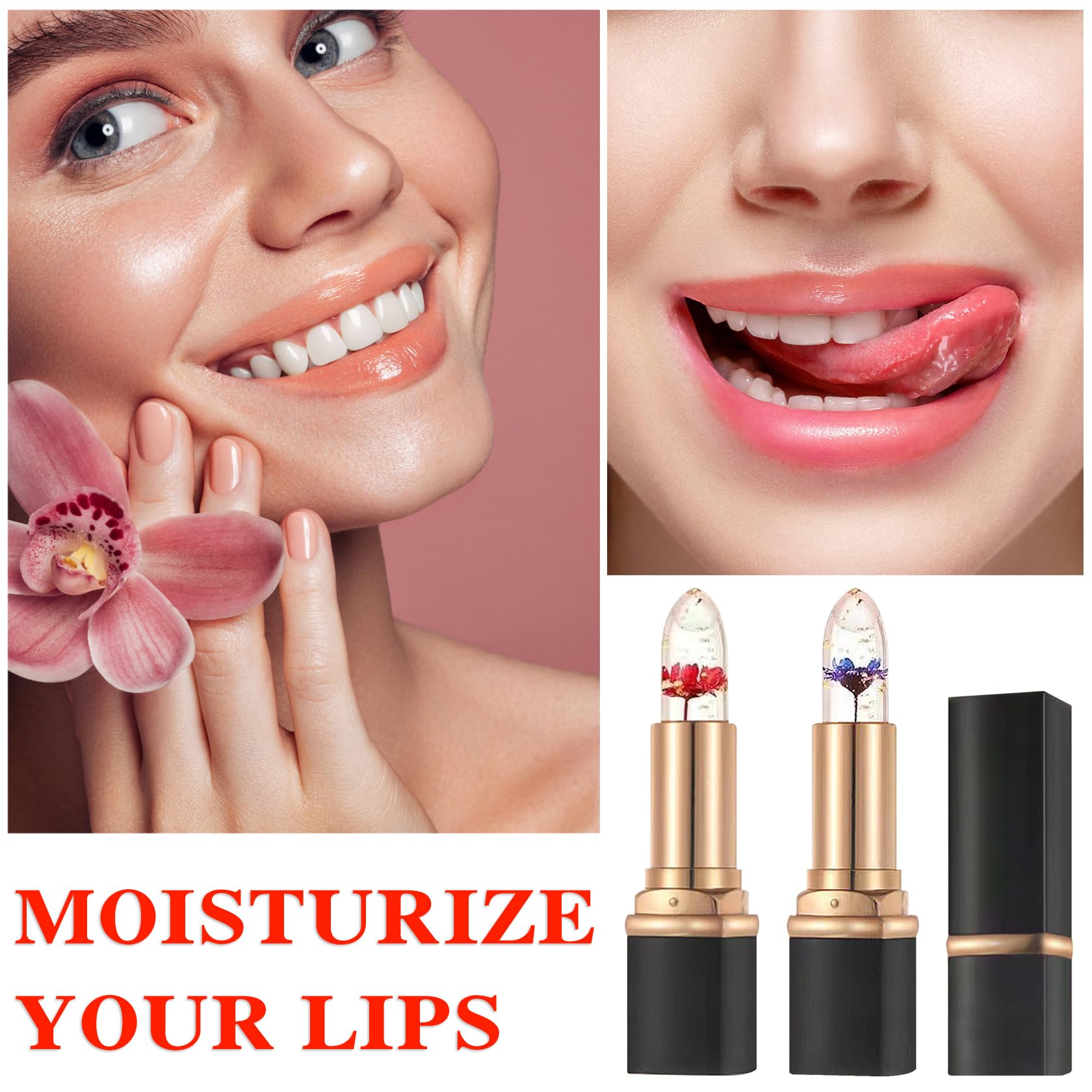 Labial de aloe vera, cuidado labial de larga duración, bálsamo labial nutritivo y voluminizador, brillo labial, cambio de color mágico con temperatura, 3 unidades