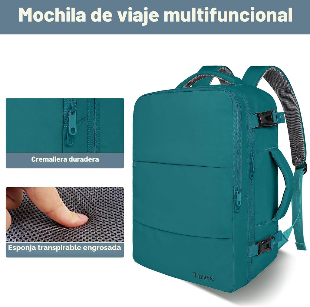 Taygeer - Mochila de viaje para mujeres, mochila de cabina con puerto de carga USB y bolsa para zapatos, mochila TSA para laptop de 15.6 pulgadas aprobada para vuelos, bolsa de enfermera, mochila | 15.6inch Laptop Mochila with Water Bottle Pocket & Shoe P