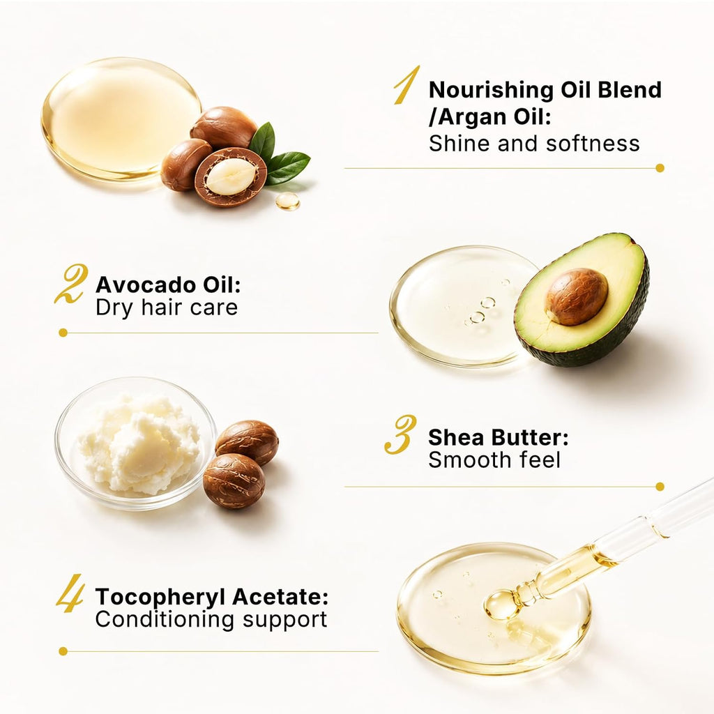 Karseell Aceite de Argán Marroquí 1.69 oz | para la curación del cabello prensado en frío aceite de argán sin peso suero para cabello seco dañado 1.7 fl oz