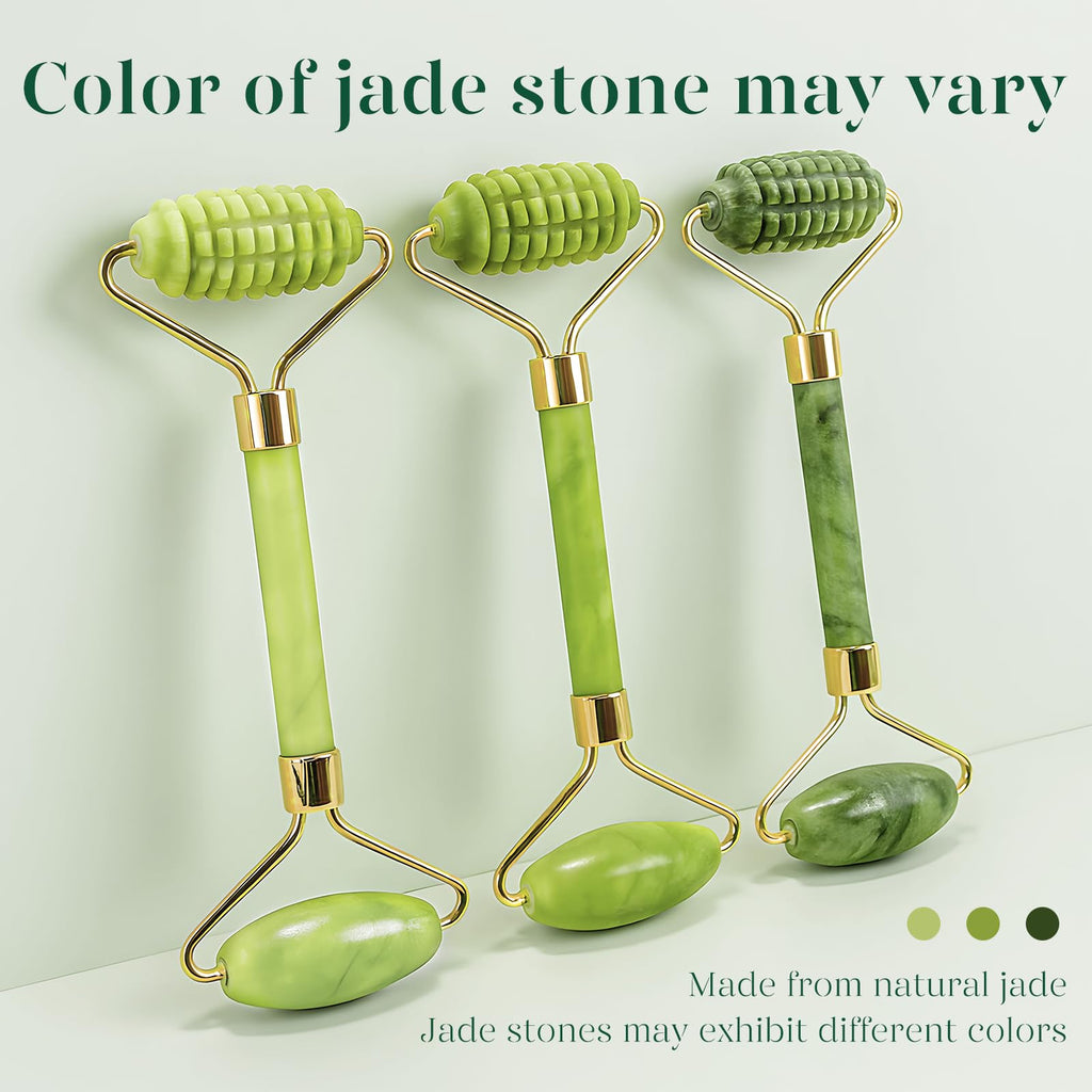 BAIMEI IcyMe - Rodillo de jade y Gua Sha, rodillo facial para reducir el enrojecimiento de la piel, cuidado personal para hombres y mujeres, masajeador para cara, ojos, cuello, alivia líneas finas y | Cooling Face Roller for Lymphatic Massage,Sculpting To
