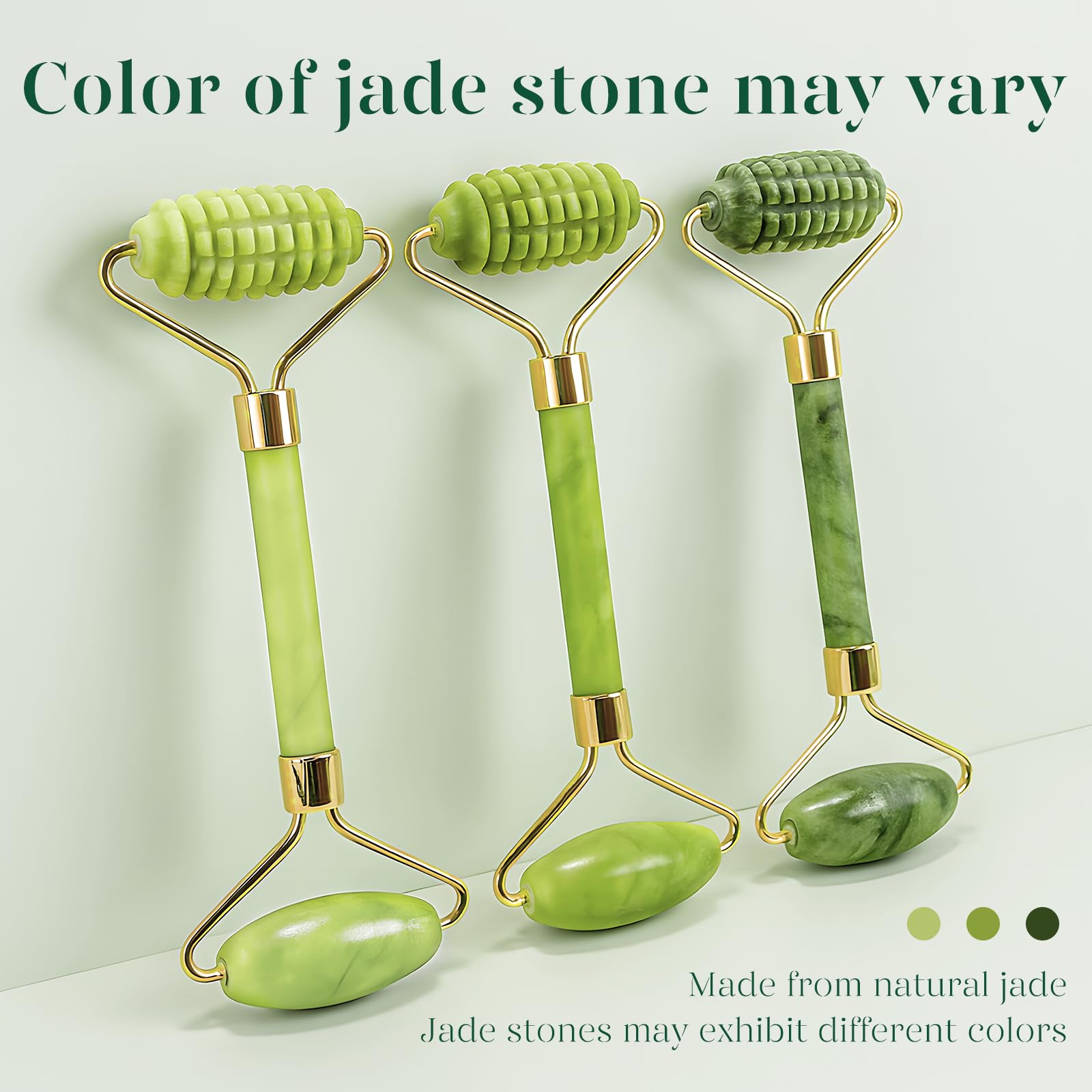 BAIMEI IcyMe - Rodillo de jade y Gua Sha, rodillo facial para reducir el enrojecimiento de la piel, cuidado personal para hombres y mujeres, masajeador para cara, ojos, cuello, alivia líneas finas y | Cooling Face Roller for Lymphatic Massage,Sculpting To