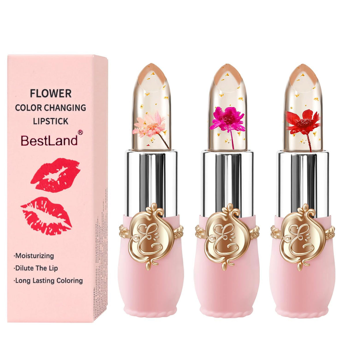 KAILIJUMEI Humectante de labios cuidado Surplus Bright Flower lápiz labial de jalea, Jelly