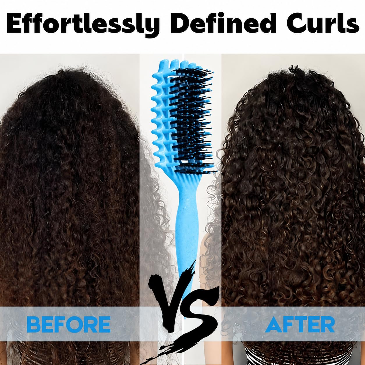 Cepillo para cabello rizado Candybrush Cepillo para definir rizos para desenredar, dar forma y definir rizos para mujeres, hombres, cabello húmedo y seco (Morado)