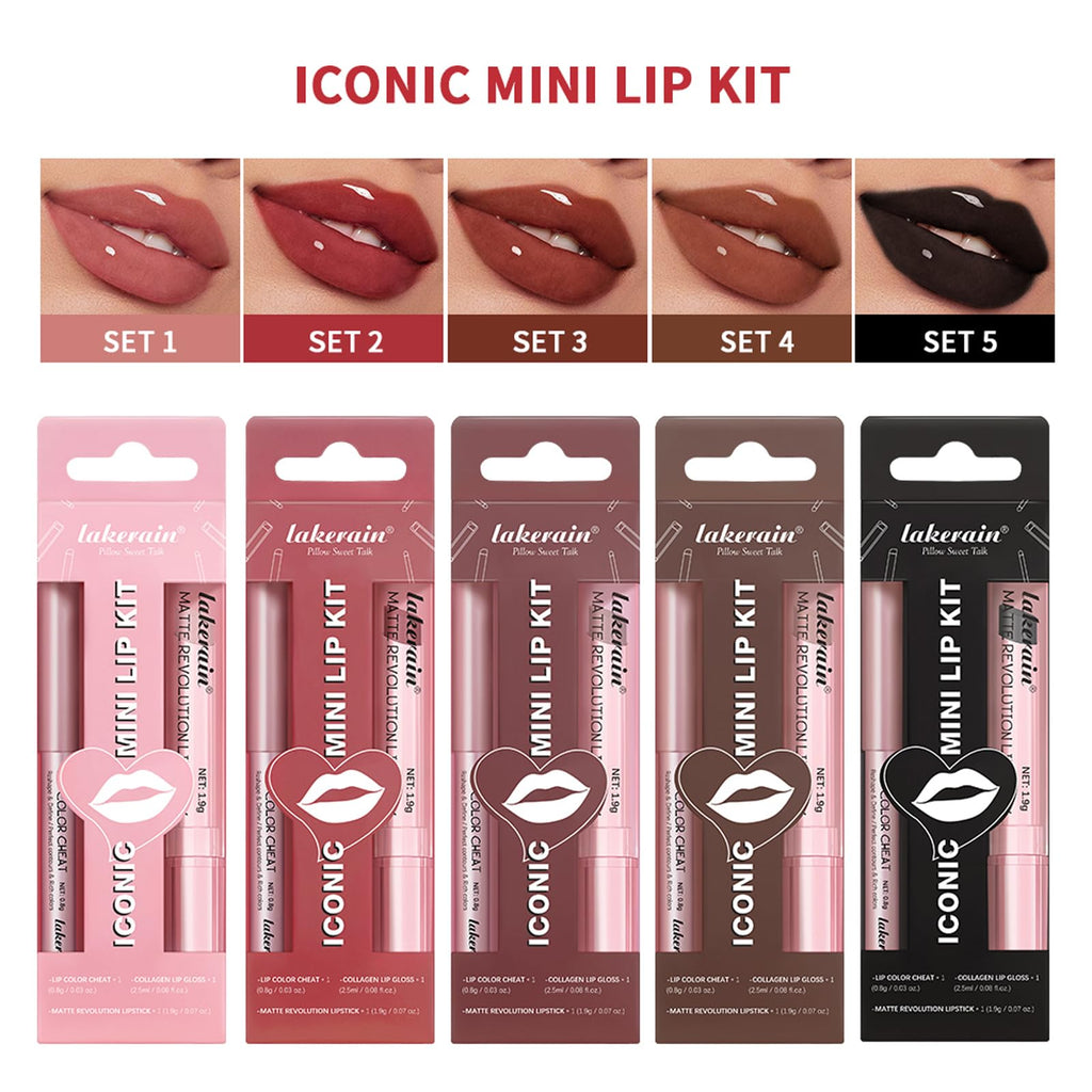 BestLand 12Pcs Matte Liquid Lipstick + Lip Liner Pens Set, Velvety Nude Lip Stain Waterproof Long Wear Makeup Gift Set