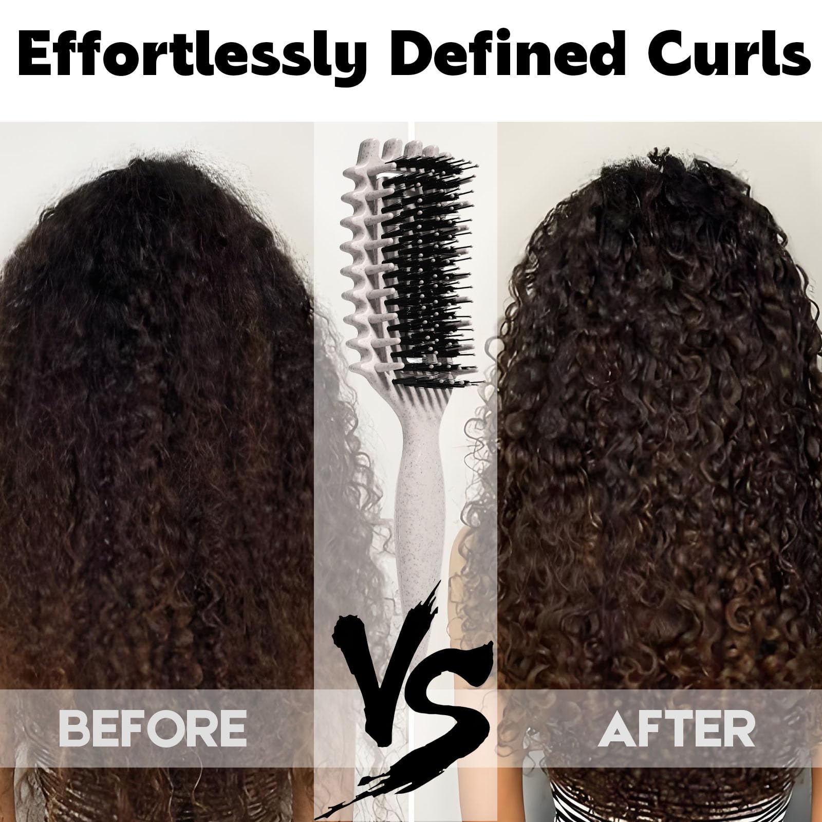 Cepillo para cabello rizado Candybrush Cepillo para definir rizos para desenredar, dar forma y definir rizos para mujeres, hombres, cabello húmedo y seco (Morado)