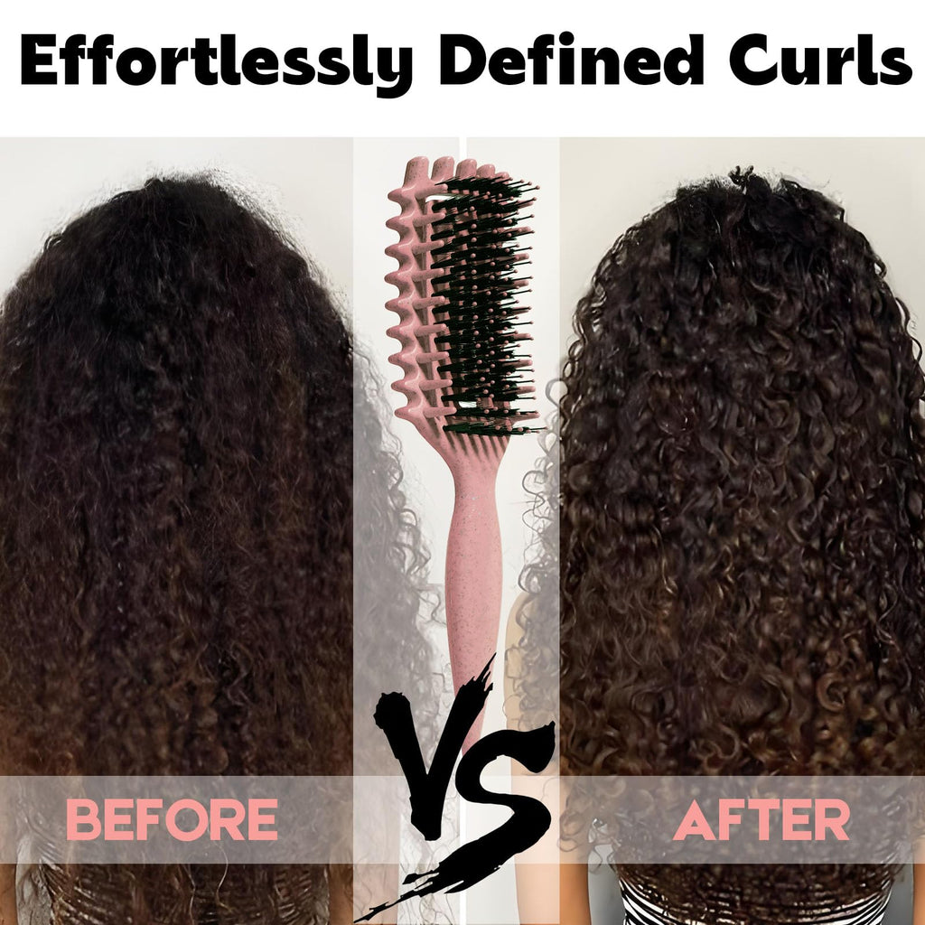 Cepillo para cabello rizado Candybrush Cepillo para definir rizos para desenredar, dar forma y definir rizos para mujeres, hombres, cabello húmedo y seco (Morado)