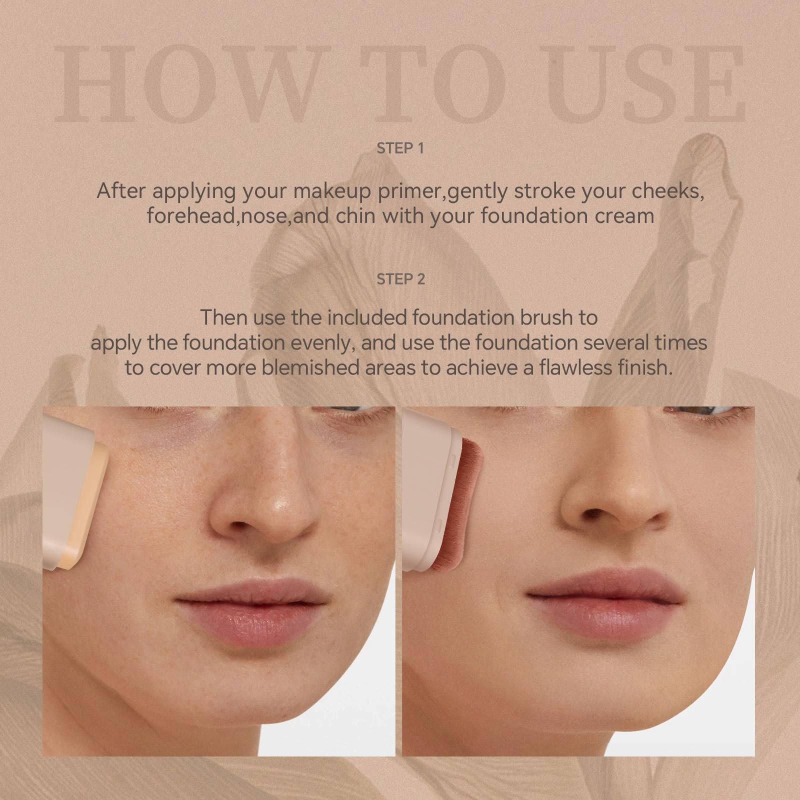 Flawless Eraser Foundation Stick, Lightweight Buildable Medium-to-Full Coverage Dual Ended Makeup Stick, Multi-Use Face Makeup Bar with brush, Natural Finish