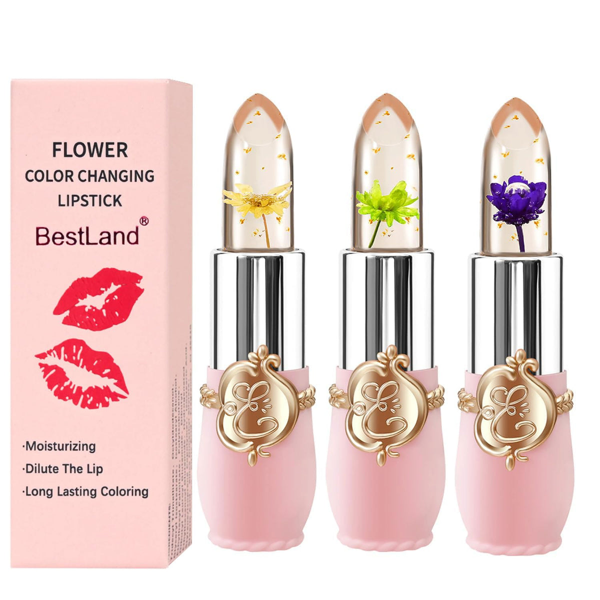 KAILIJUMEI Humectante de labios cuidado Surplus Bright Flower lápiz labial de jalea, Jelly