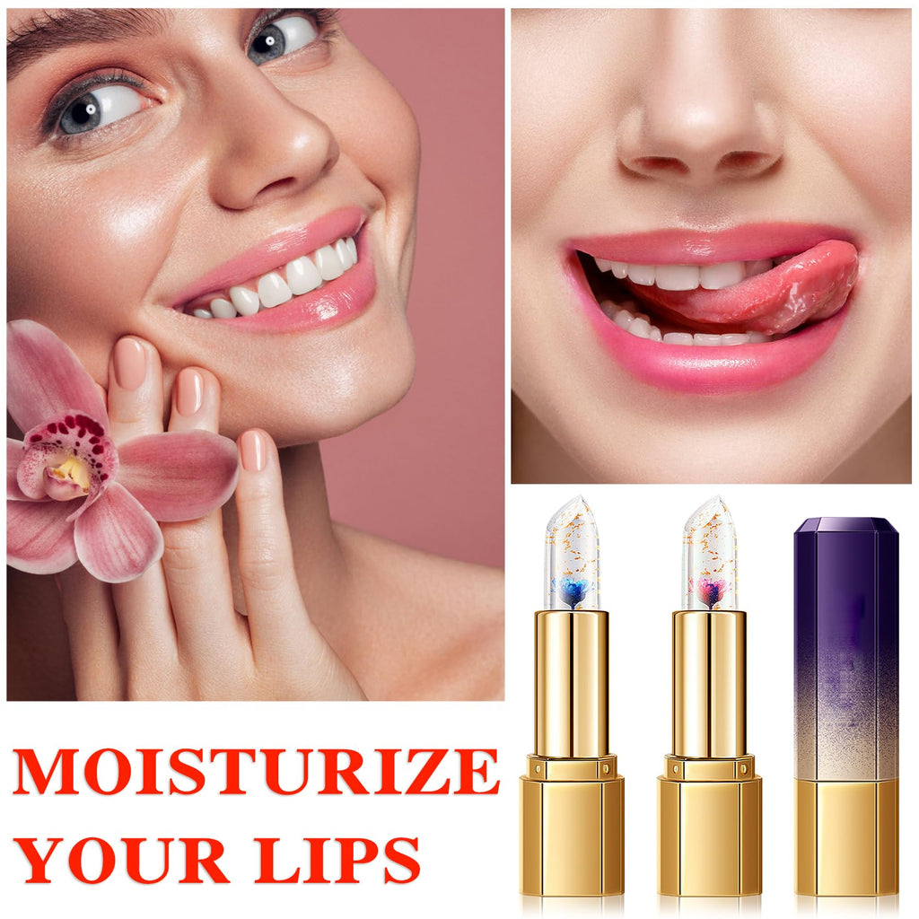 Labial de aloe vera, cuidado labial de larga duración, bálsamo labial nutritivo y voluminizador, brillo labial, cambio de color mágico con temperatura, 3 unidades