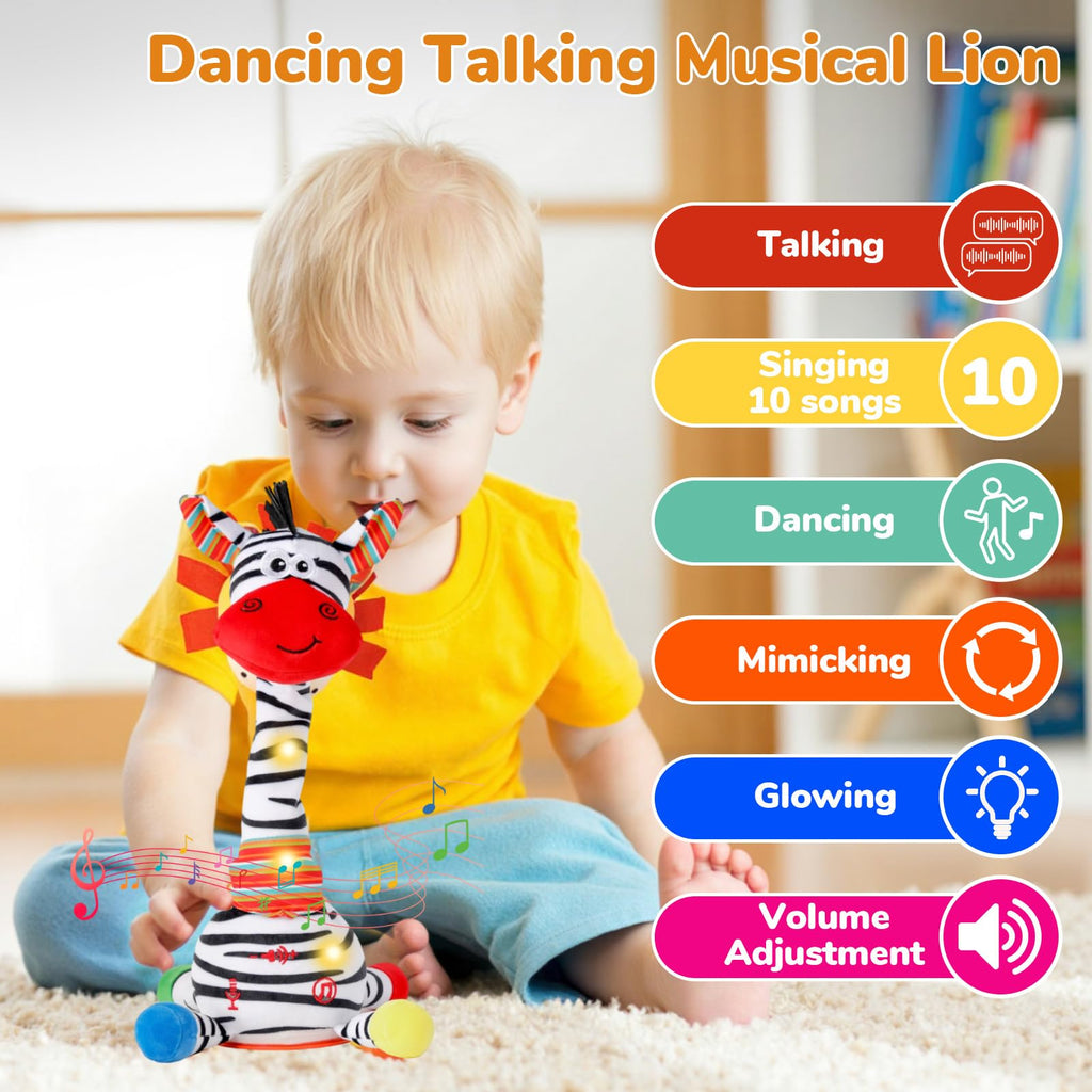 Cactus bailarín parlante - Repite lo que dices graba juguete para bebé | Bebé cantando grabación, imitando, repite lo que dices, musical interactivo, para niños y niñas de 1 año