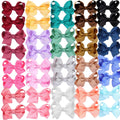 40PCS 3Inch Hair Bows for Girls,Hand-made Grosgrain Ribbon Hair Bow Alligator Clips Hair Accessories for Toddlers Baby Girls Kids Teens in Pairs