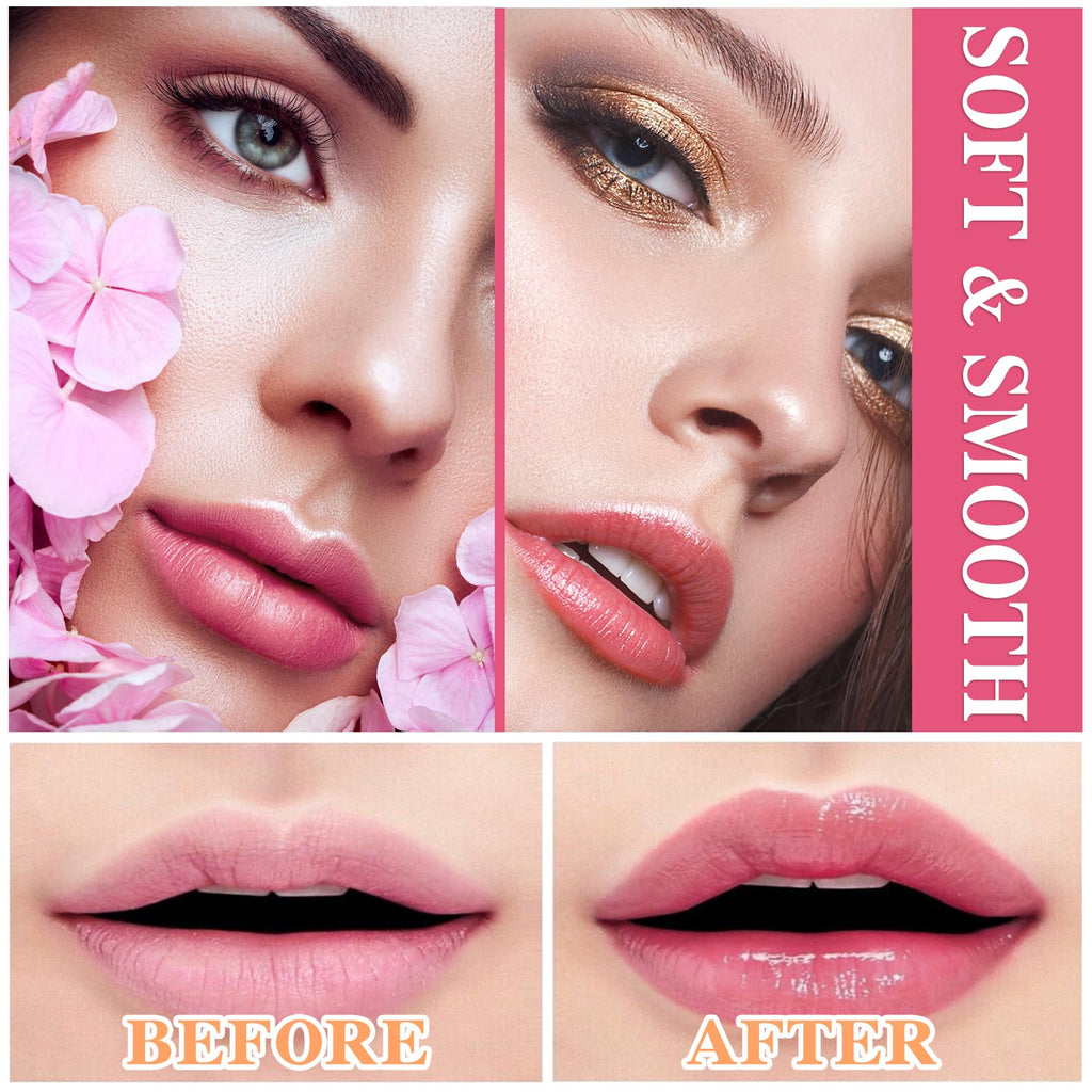 Labial de aloe vera, cuidado labial de larga duración, bálsamo labial nutritivo y voluminizador, brillo labial, cambio de color mágico con temperatura, 3 unidades