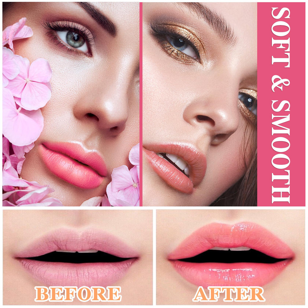 Labial de aloe vera, cuidado labial de larga duración, bálsamo labial nutritivo y voluminizador, brillo labial, cambio de color mágico con temperatura, 3 unidades