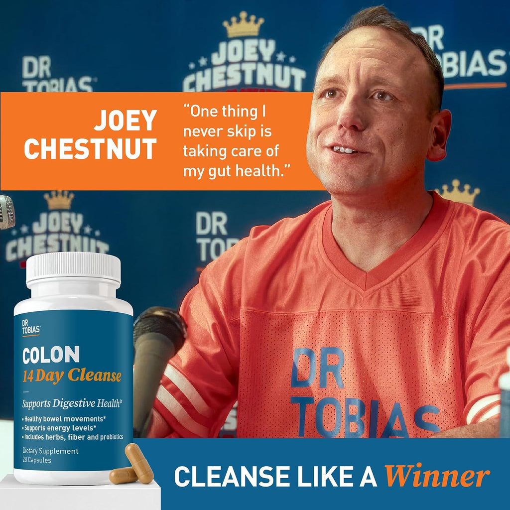 Dr. Tobias Colon 14 Day Cleanse, apoya movimientos intestinales saludables, desintoxicación de limpieza de colon, fórmula de limpieza avanzada con fibra, hierbas y probióticos, sin OMG, 28 cápsulas (1-2 diarios) | Colon Cleanse Detox | Constipation Relief