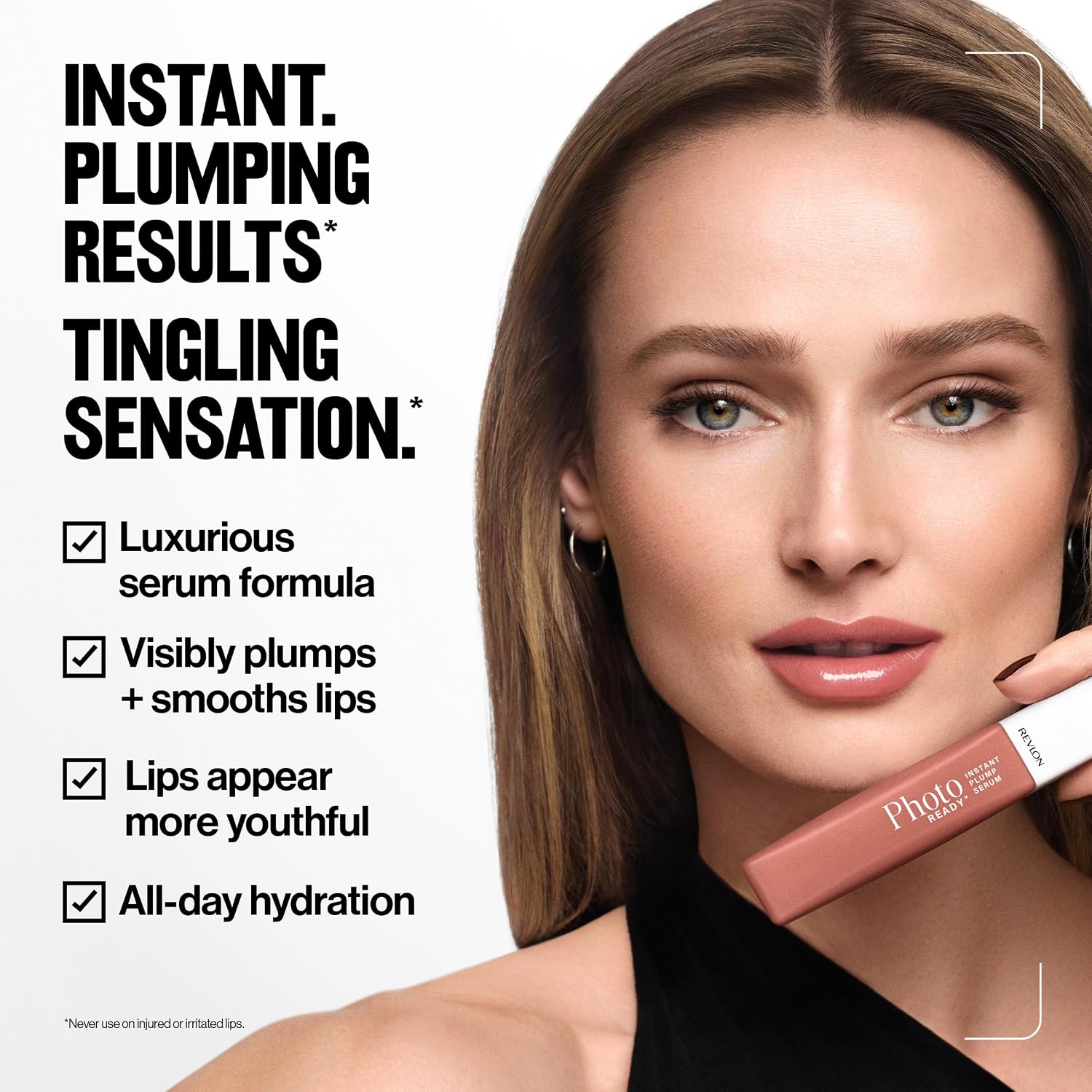 Revlon PhotoReady Instant Plump Serum, 003 Magically Infled, 0.25 fl oz | Plumping lip gloss serum with tingling sensation. Hydrating, non-sticky, high-shine. Lips look visibly fuller & smoother.