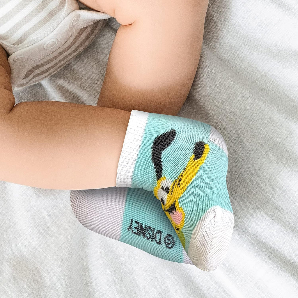 Disney baby-boys Baby Girls & Boys Minnie Mouse, Mickey Mouse, Baby Shark, Justice League 10-pack Infant Sock 0-24 Months