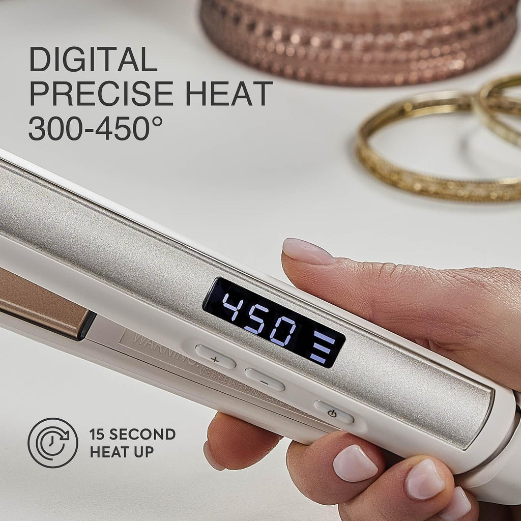 Remington Shine Therapy - Alisadora de cabello de 2 pulgadas, plancha alisadora infundida con aceite de argán y queratina, plancha alisadora profesional de cerámica para menos frizz, herramientas de | Ceramic flat iron plates infused with Argan Oil and Ke