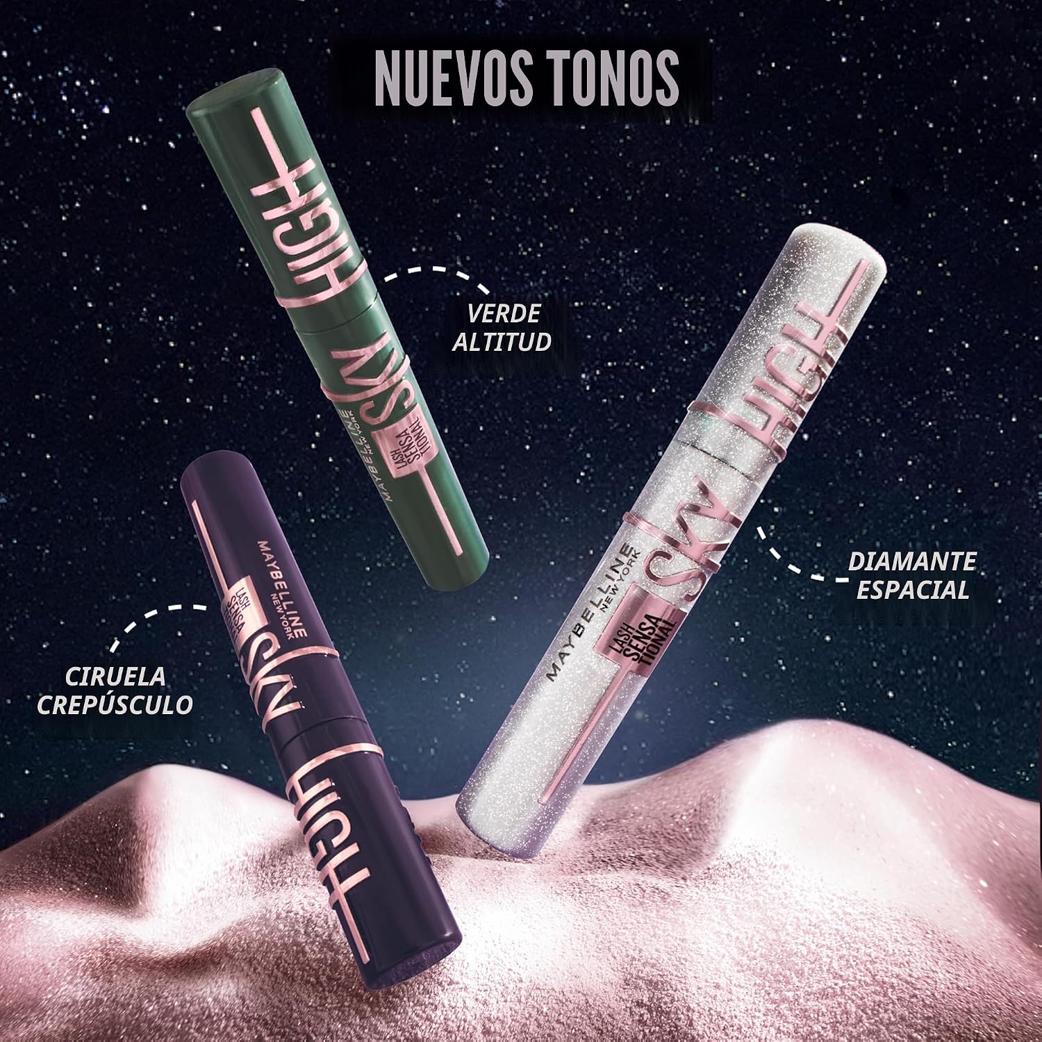 Maybelline Lash Sensational Sky High Washable Mascara Makeup, Volumizing, Lengthening, Defining, Curling, Multiplying, Buildable Formula, Blackest Black, 1 Count