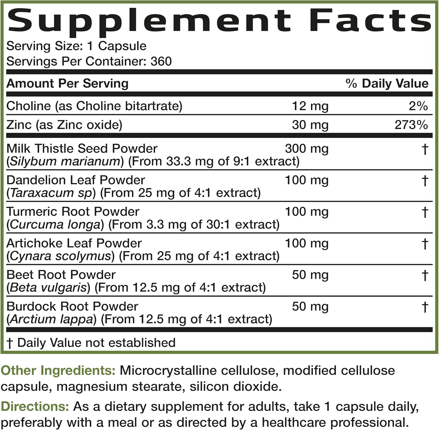 Bronson Desintoxicación Hepática Avanzada Fórmula de Limpieza y Descanso Apoya la Función Saludable del Hígado con Cardo Mariano, Raíz de Diente de León, Cúrcuma, Hoja de Alcachofa y Más, Sin GMO, 60 | Liver Health Support with Milk Thistle, Dandelion Ext