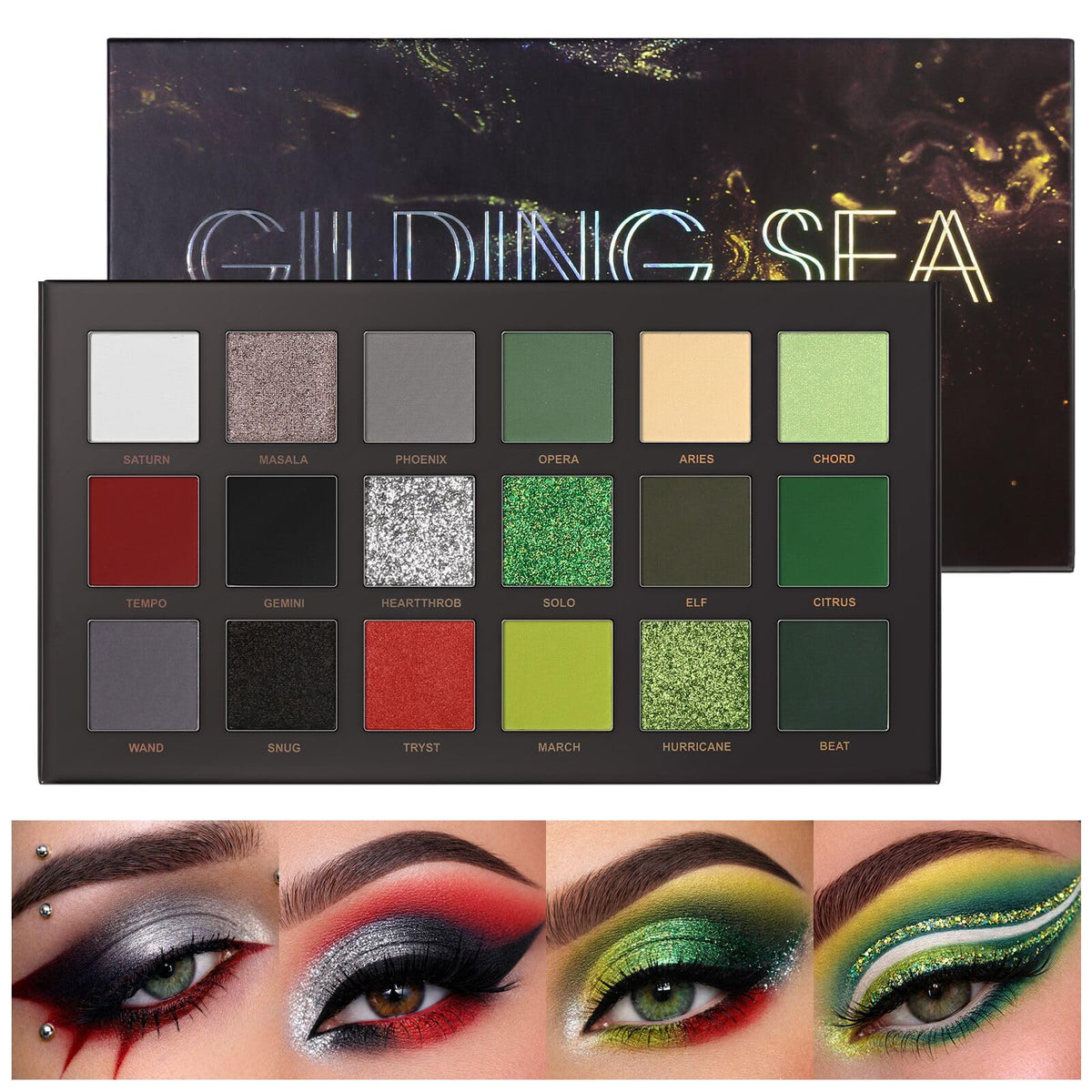 UCANBE Kit de paleta de sombra de ojos profesional de 18 colores con aroma desnudo, larga duración, multi brillo reflectante mate con brillo prensado, perlas de sombra de ojos, maquillaje en polvo