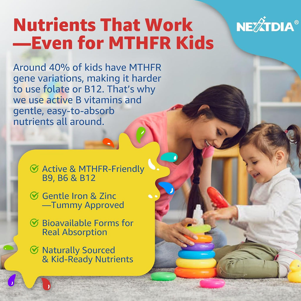 Gomitas multivitamínicas para niños con hierro, sin azúcar, vitaminas diarias para niños + probióticos, Omega 3 de algas (EPA/DHA), A, C, D, metil B12, folato, B6, zinc, biotina, para crecimiento | Daily Vitamins + Algae Omega 3(DHA & EPA), Probiotics, D3
