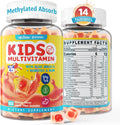 Gomitas multivitamínicas para niños con hierro, sin azúcar, vitaminas diarias para niños + probióticos, Omega 3 de algas (EPA/DHA), A, C, D, metil B12, folato, B6, zinc, biotina, para crecimiento | Daily Vitamins + Algae Omega 3(DHA & EPA), Probiotics, D3