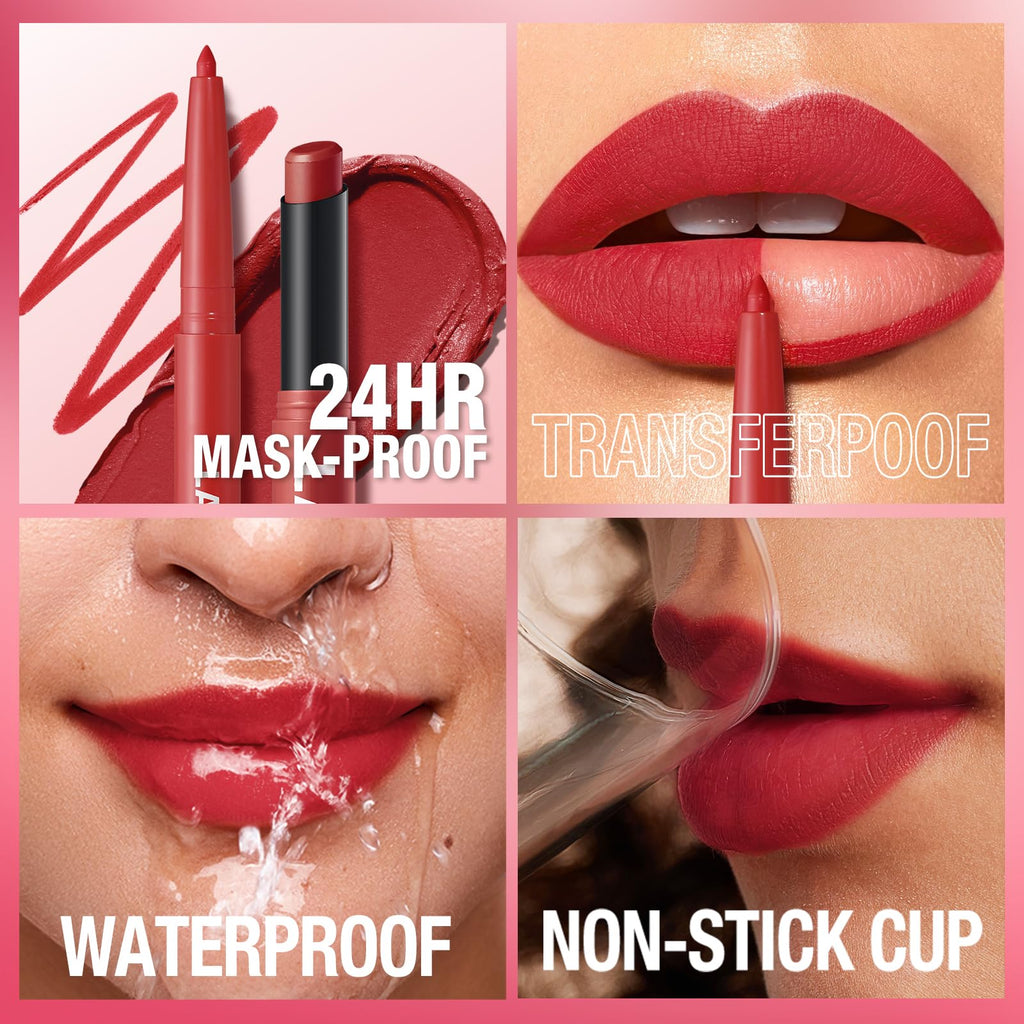 BestLand 12Pcs Matte Liquid Lipstick + Lip Liner Pens Set, Velvety Nude Lip Stain Waterproof Long Wear Makeup Gift Set