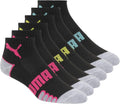 PUMA Calcetines Quarter Crew para mujer (paquete de 6)
