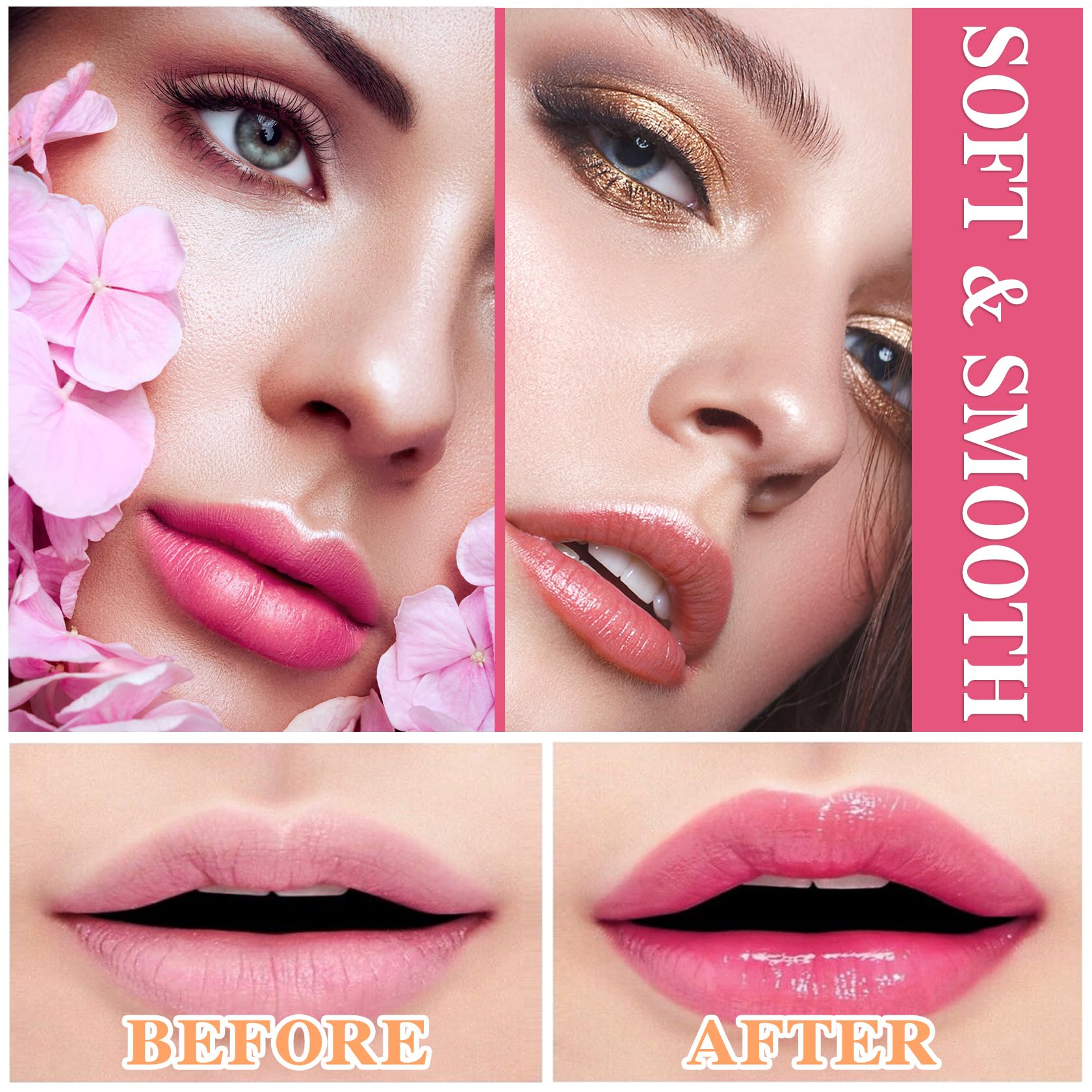 Labial de aloe vera, cuidado labial de larga duración, bálsamo labial nutritivo y voluminizador, brillo labial, cambio de color mágico con temperatura, 3 unidades
