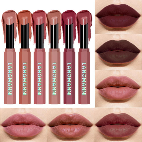 BestLand 12Pcs Matte Liquid Lipstick + Lip Liner Pens Set, Velvety Nude Lip Stain Waterproof Long Wear Makeup Gift Set