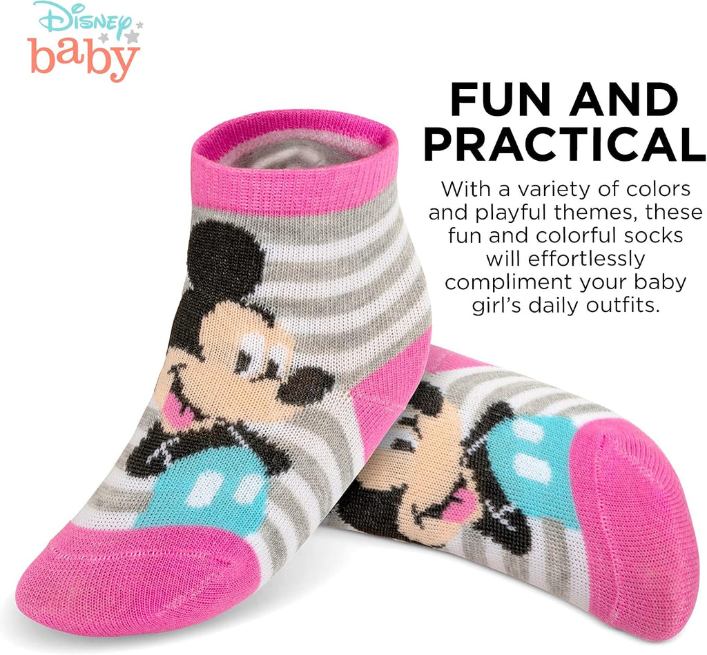 Disney baby-boys Baby Girls & Boys Minnie Mouse, Mickey Mouse, Baby Shark, Justice League 10-pack Infant Sock 0-24 Months