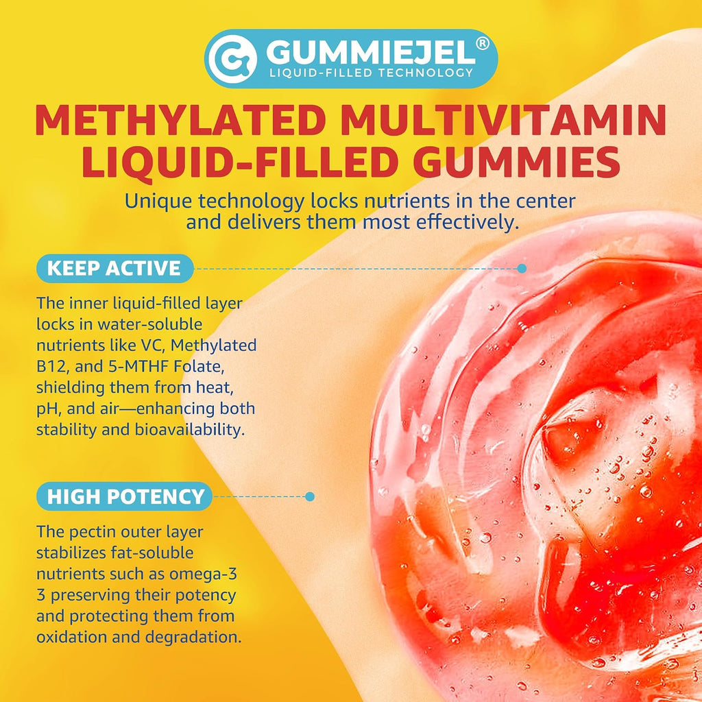 Gomitas multivitamínicas para niños con hierro, sin azúcar, vitaminas diarias para niños + probióticos, Omega 3 de algas (EPA/DHA), A, C, D, metil B12, folato, B6, zinc, biotina, para crecimiento | Daily Vitamins + Algae Omega 3(DHA & EPA), Probiotics, D3