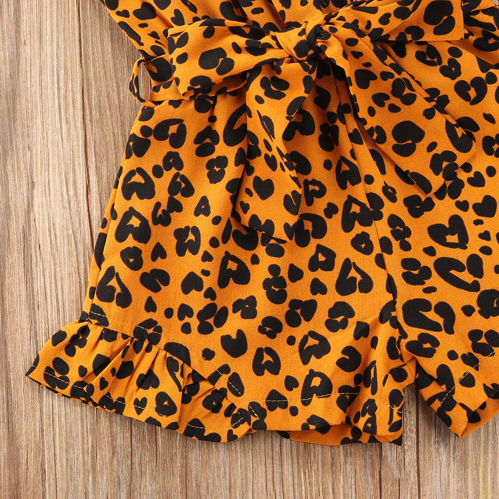 Toddler Baby Girl Heart Print Suspender Romper Jumpsuit Playsuit Holiday Clothes Kids Summer Outfit