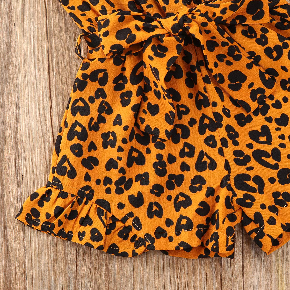 Toddler Baby Girl Heart Print Suspender Romper Jumpsuit Playsuit Holiday Clothes Kids Summer Outfit