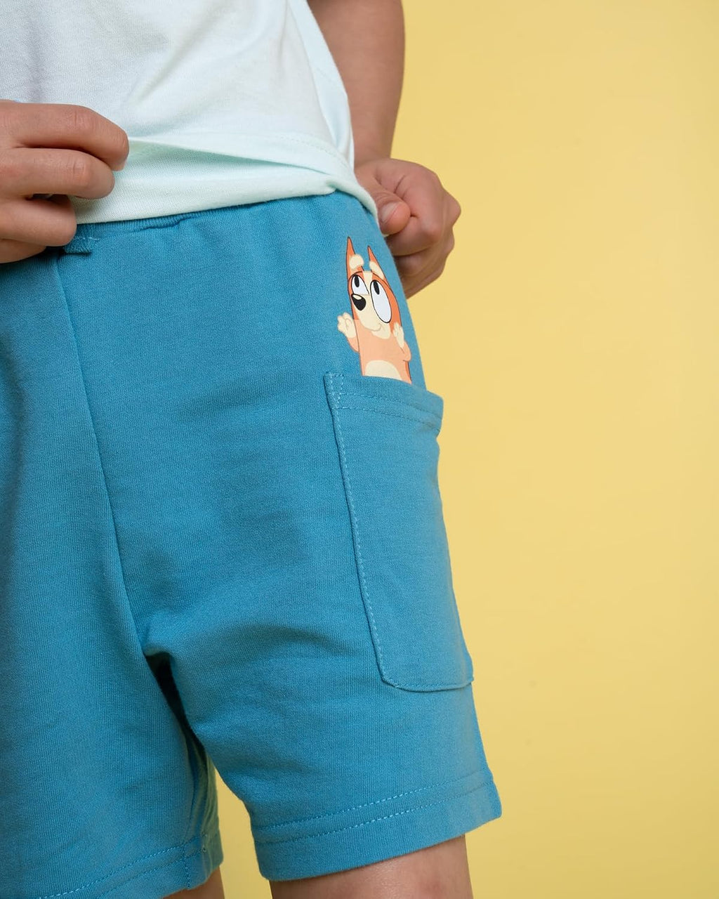 Bluey - Conjunto de camiseta con hombros caídos y pantalones cortos para niños de tamaños de bebé a grandes (2T - 10-12)