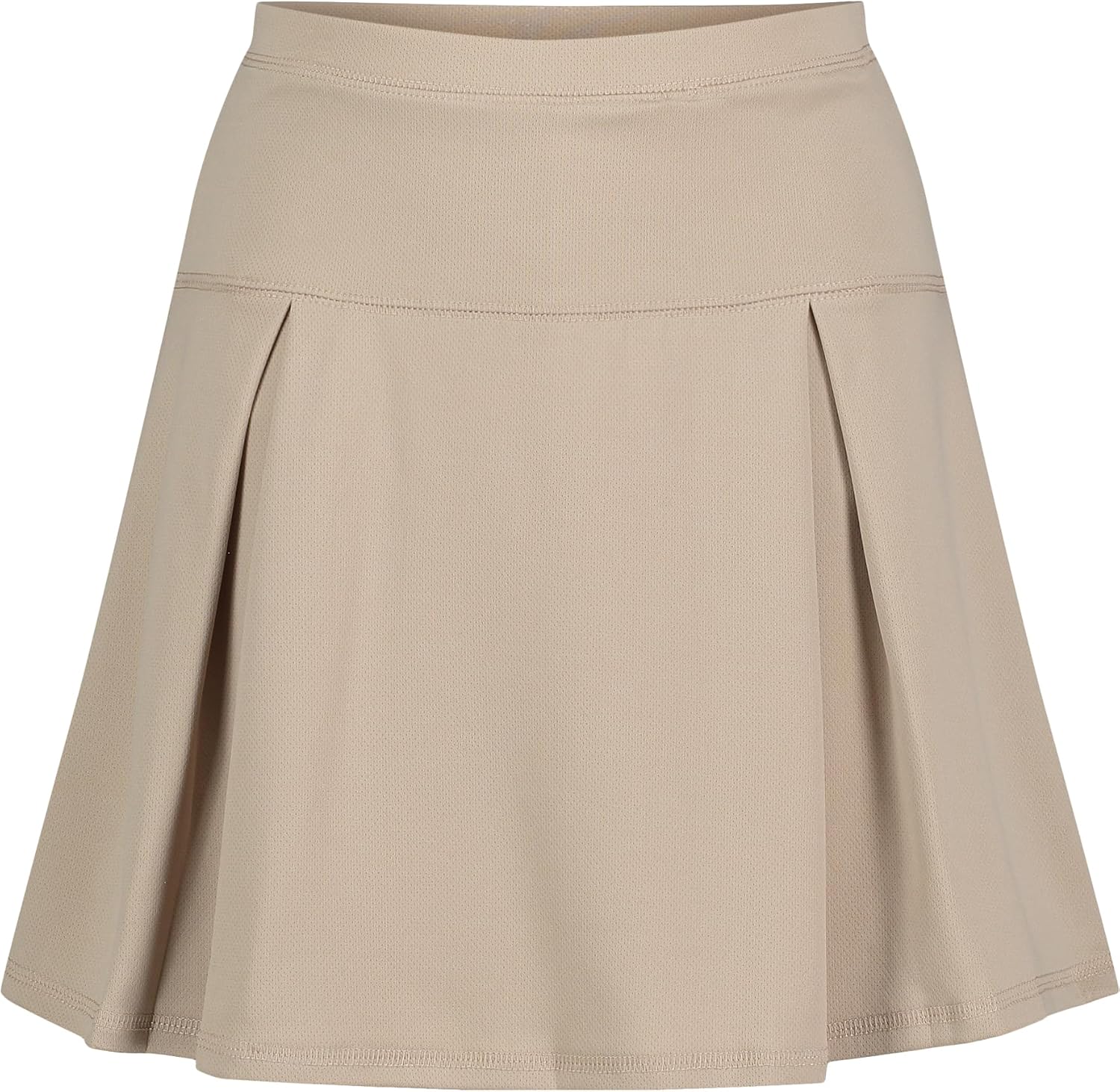 IZOD - Falda de patinete escolar para niñas con pantalones cortos, cintura de punto y bolsillos funcionales, resistente a arrugas