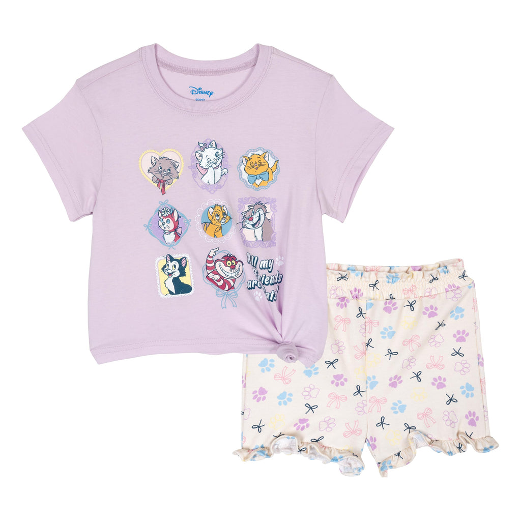 Disney T-Shirt and French Terry Shorts Outfit Set Infant to Big Kid Sizes (12 Months - 14-16)