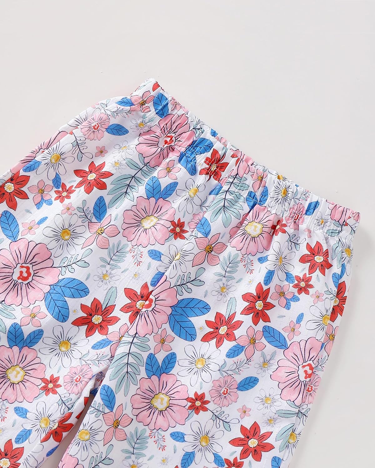 Kucnuzki Ropa de bebé niña pequeña trajes de verano Cami volantes halter tops pantalones de pierna ancha niños conjunto de ropa floral