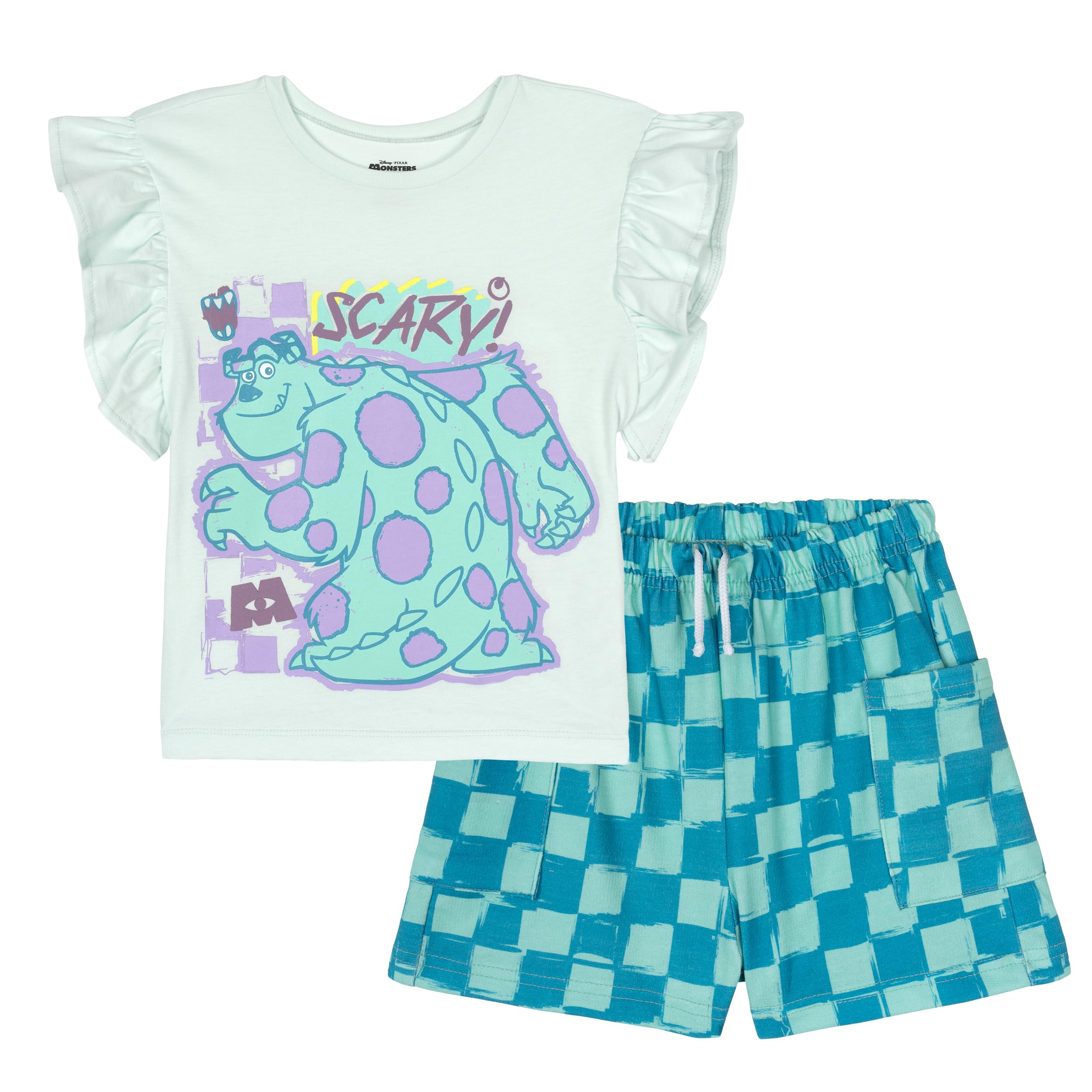 Disney T-Shirt and French Terry Shorts Outfit Set Infant to Big Kid Sizes (12 Months - 14-16)