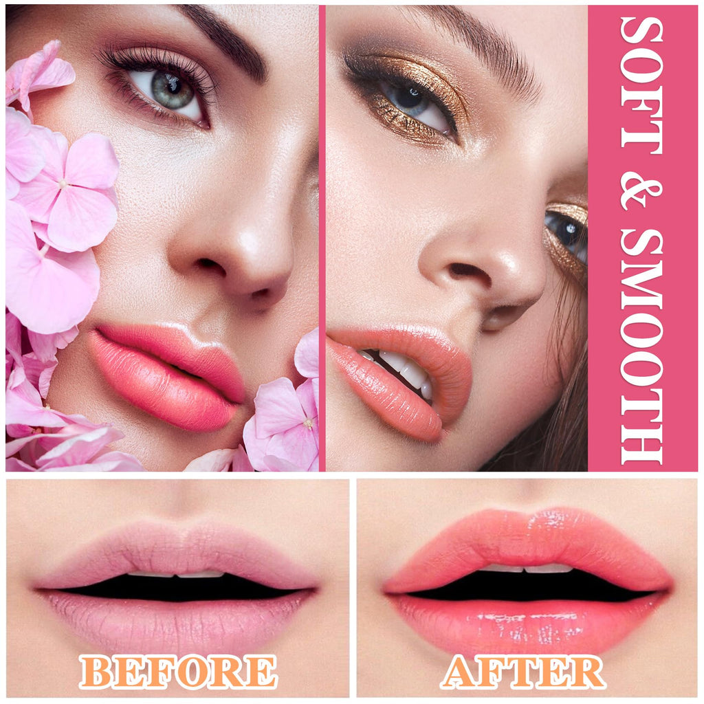 Labial de aloe vera, cuidado labial de larga duración, bálsamo labial nutritivo y voluminizador, brillo labial, cambio de color mágico con temperatura, 3 unidades